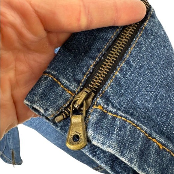 Dolce & Gabbana | Vintage 2000’s Pintuck Chain Zip Jeans Blue Denim IT38/US 2 - Picture 8 of 12